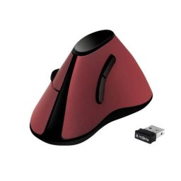 Mouse Ergonomic Logilink ID0159, wireless, Rosu