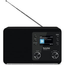 Radio cu ceas, Technisat, DIGITRADIO 307 NEW, DAB + si FM radio, AUX, Audio jack, 5 W, Negru