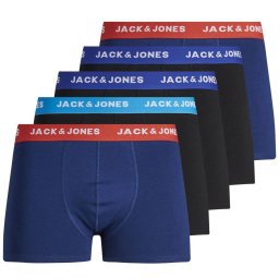 JACK & JONES Boxeri 'Lee' albastru / roşu închis / negru / alb