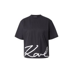 Karl Lagerfeld Tricou negru / alb