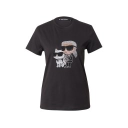 Karl Lagerfeld Tricou auriu / negru / alb