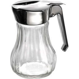 Dispenser miere din sticla si mecanism inox, 250 ml