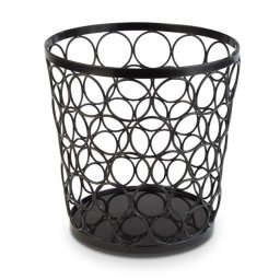 Cos metalic negru pentru fructe sau suport tava, 21x21 cm