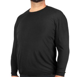 Tricou negru supradimensionat cu mânecă lungă, Gold