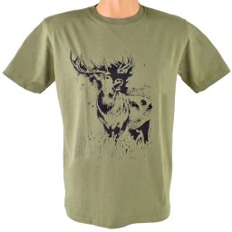 Tricou verde de vânătoare, Cerb