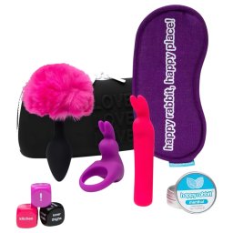 Happyrabbit - set pentru cupluri cu vibrator reîncărcabil - 7 piese