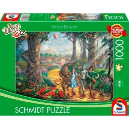 Schmidt Spiele Thomas Kinkade Studios: The Wizard of Oz, Follow the Yellow Brick Road, Puzzle (1000 pieces)