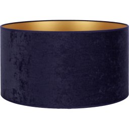Abajur universal Duolla VELVET E27 d. 35 cm albastru/auriu