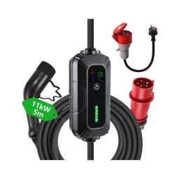 Stație de încărcare EV pentru mașini electrice 16A/380V + fișă 230V, 5m + carcasă