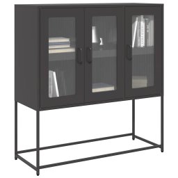 Dulap, negru, 100,5x39x107 cm, otel laminat la rece GartenMobel Dekor