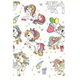Față de masă din hârtie - unicorn, 120 x 180 cm