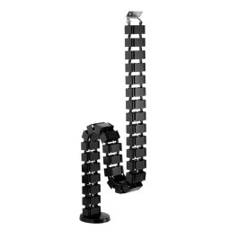 Canal cablu flexibil Blackmount CC10-1, 107x129x1285mm, negru