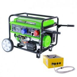 Generator de curent pe benzina Greenfield G-EC11000PEW3-C+ATS_11000, portabil, 400/230V, 9.2 kVA, pornire electrica automatizata, cu panou ATS