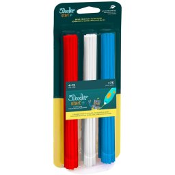 Rezervă ECO-PCL pentru stiloul 3D 3Doodler Start+ 75 buc – roșu, albastru, alb