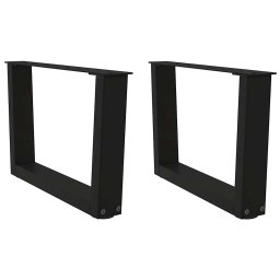 Picioare pentru masa în forma de V 2 buc Negru Otel GartenMobel Dekor