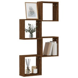 Rafturi cuburi de perete 4 buc Stejar maro 30x15x30 cm GartenMobel Dekor