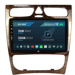 Navigatie Benz C Class (W203) (2002-2004), Android 12, P-Octacore 2GB RAM + 32GB ROM, 9 Inch - AD-BGP9002+AD-BGRKIT416V3
