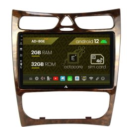 Navigatie Mercedes Benz CLK W209 (2000-2005), Android 12, E-Octacore 2GB RAM + 32GB ROM, 9 INCH - AD-BGE9002+AD-BGRKIT416V4