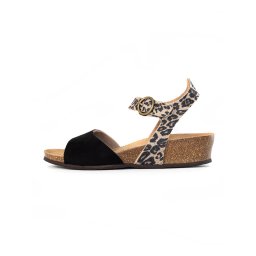 Bayton Sandale 'Rose' ecru / negru