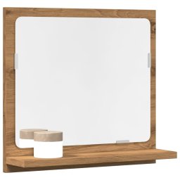 Dulap baie cu oglinda stejar artizanal 40x11x37 cm, lemn GartenMobel Dekor