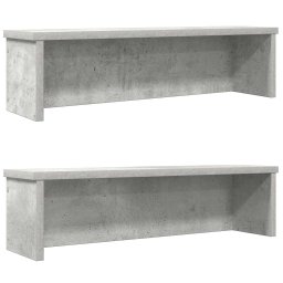 Rafturi de bucatarie stivuibile 2 buc Beton Gri 50x15x16 cm GartenMobel Dekor