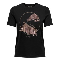 ONLY Tricou 'KITA' roz pal / negru