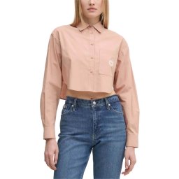 CALVIN KLEIN Cămaşă Woven Label Cropped J20J225078 TGW tuscany