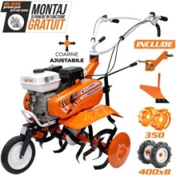 Motosapa Ruris DAC 7000acc2 + roti cauciuc 4.00-8 + plug + adaptor + roti metalice 350