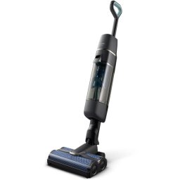 Aspirator Aspirator fara fir, umed si uscat seria 7000,XW7110/01, Tehnologie AquaSpin, Perii rotative de mare viteza cu auto-curatare, Sistem Aqua Diffusione, 3 moduri de curatare, Design flexibil, Statie post-curatare si de depozitare, Negru