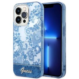 Husa Guess GUHCP14LHGPLHB iPhone 14 Pro 6.1" blue/blue hardcase Porcelain Collection