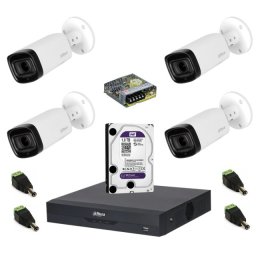 Sistem complet de supraveghere Dahua DH-4CEXT60M-5MP HDCVI cu 4 camere de exterior de 5MP