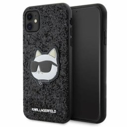 Husa Karl Lagerfeld KLHCN61G2CPK iPhone 11 / Xr 6.1" black/black hardcase Glitter Choupette Patch