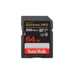 Extreme pro sdxc 64gb 200mb/s uhs-i/u3/v30