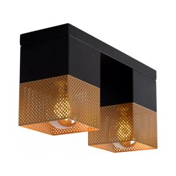 Plafonieră Lucide 21123/02/02 RENATE 2xE27/40W/230V auriu/negru