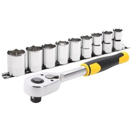 Stanley STMT82671-0, set clichet 1/2" cu 72 dinti + 10 tubulare