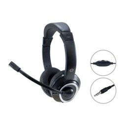 Conceptronic POLONA02B casca audio & casca cu microfon Casti Prin cablu Banda de fixare pe cap Gaming Negru (POLONA02B)