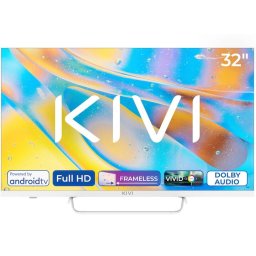 Televizor KIVI LED 32F760QW, 80 cm, Smart Android TV, Full HD, Clasa E, Alb