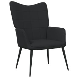 Scaun de relaxare, negru, material textil GartenMobel Dekor