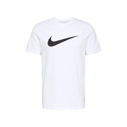 Nike Sportswear Tricou 'Swoosh' negru / alb murdar