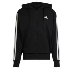 ADIDAS SPORTSWEAR Bluză cu fermoar sport 'Essentials' negru / alb