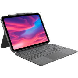 Husa cu tastatura Combo Touch cu tastatura pentru iPad 10th gen, Layout US, Oxford Grey