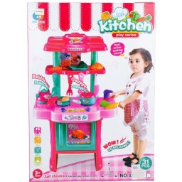 Bucatarie MalPlay cu 31 Accesorii, Sunete, Lumini 66x41.5x28cm