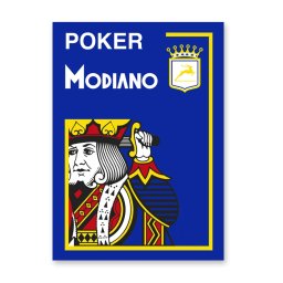 Carti de joc POKER 4 Jumbo Cristallo - 100% Plastic - Modiano