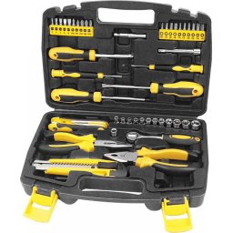 Set 51 de unelte Plastic\Metal, Negru\Galben