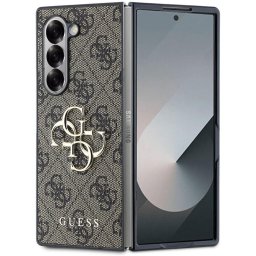 Husa Husa pentru Samsung Galaxy Z Fold6 - Guess Leather 4G Metal Logo (GUHCZFD64GMGBR) - Brown