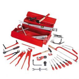 Trusa completa instalator Rothenberger , include 50 de piese ,cutie fabricata din otel galvanizat cod 19166