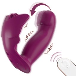 Vibrator Black Angel Remote Red