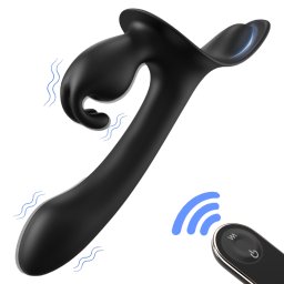 Vibrator Lord Rabbit Remote Black
