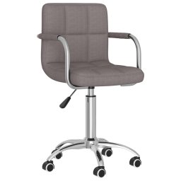 Scaun de bucatarie pivotant, gri taupe, material textil GartenMobel Dekor