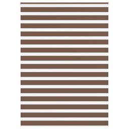Jaluzea tip zebra maro latime tesatura 150,9 cm poliester GartenMobel Dekor